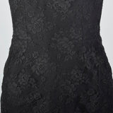 1960s Mignon Black Lace Mermaid Dress with a Stunning Neckline