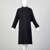 Medium 1980s Black Swing Coat