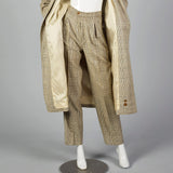 1990s Jean Louis Scherrer Trench Coat and Pants Set