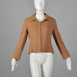 Small 1970s Camel Wool Crepe Jacket