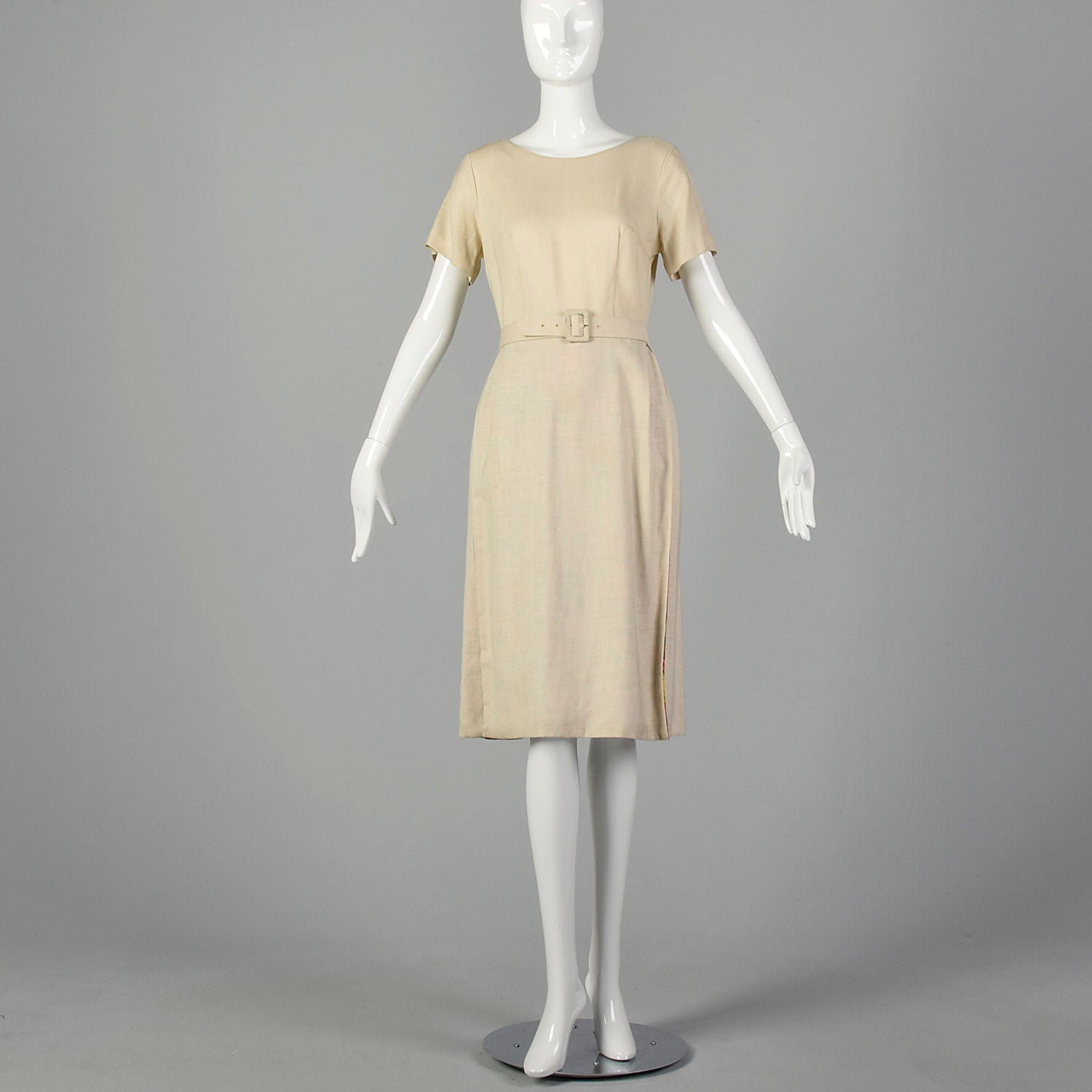 Medium 1960s Tan Cotton Dress