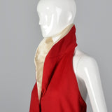 1970s Geoffrey Beene Red Wool Maxi Dress