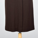 1950s Brown Knit Dress