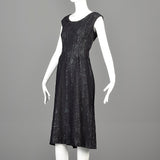 1950s Black Dress Set with Lace Overlay