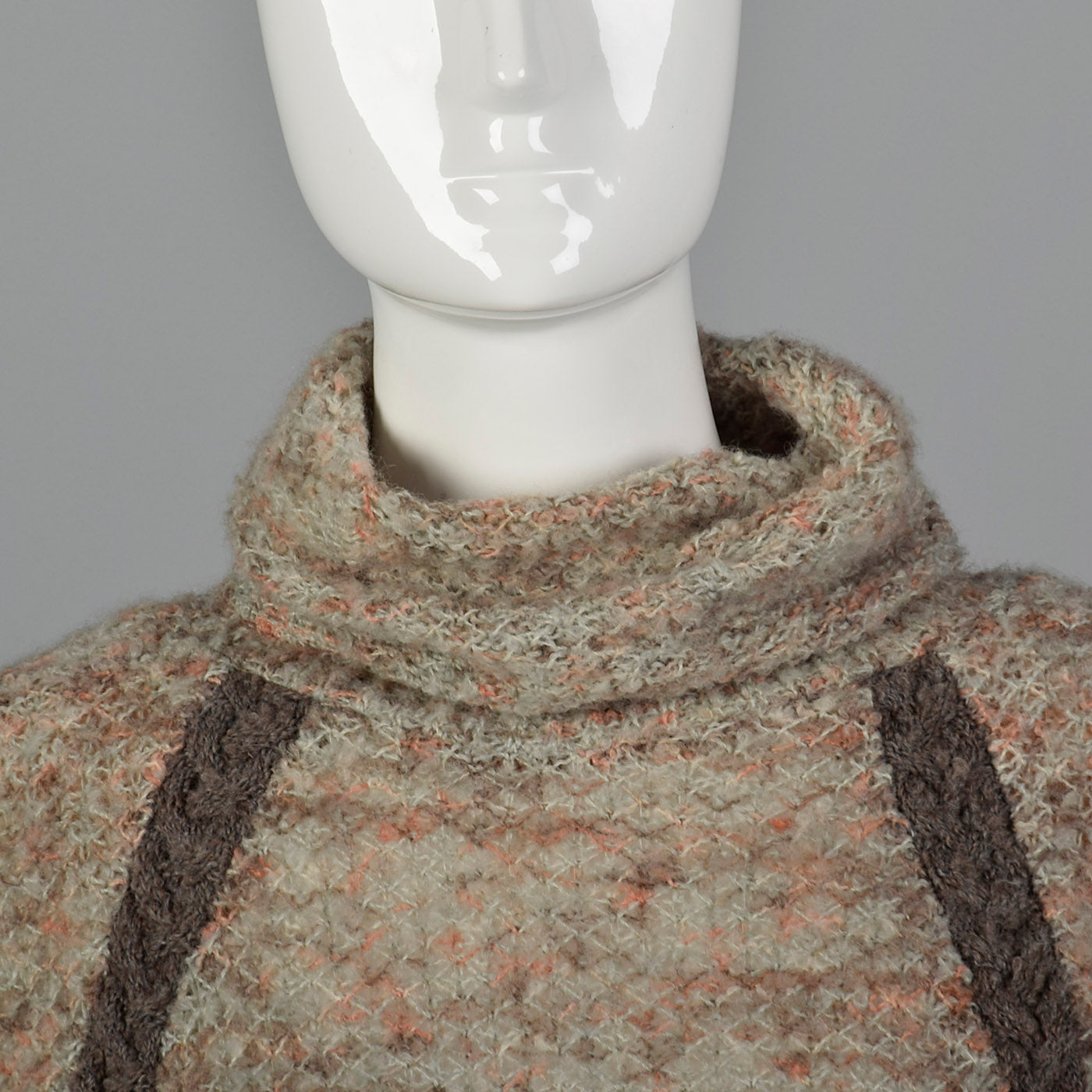 1970s Knit Dress with Cowl Neck