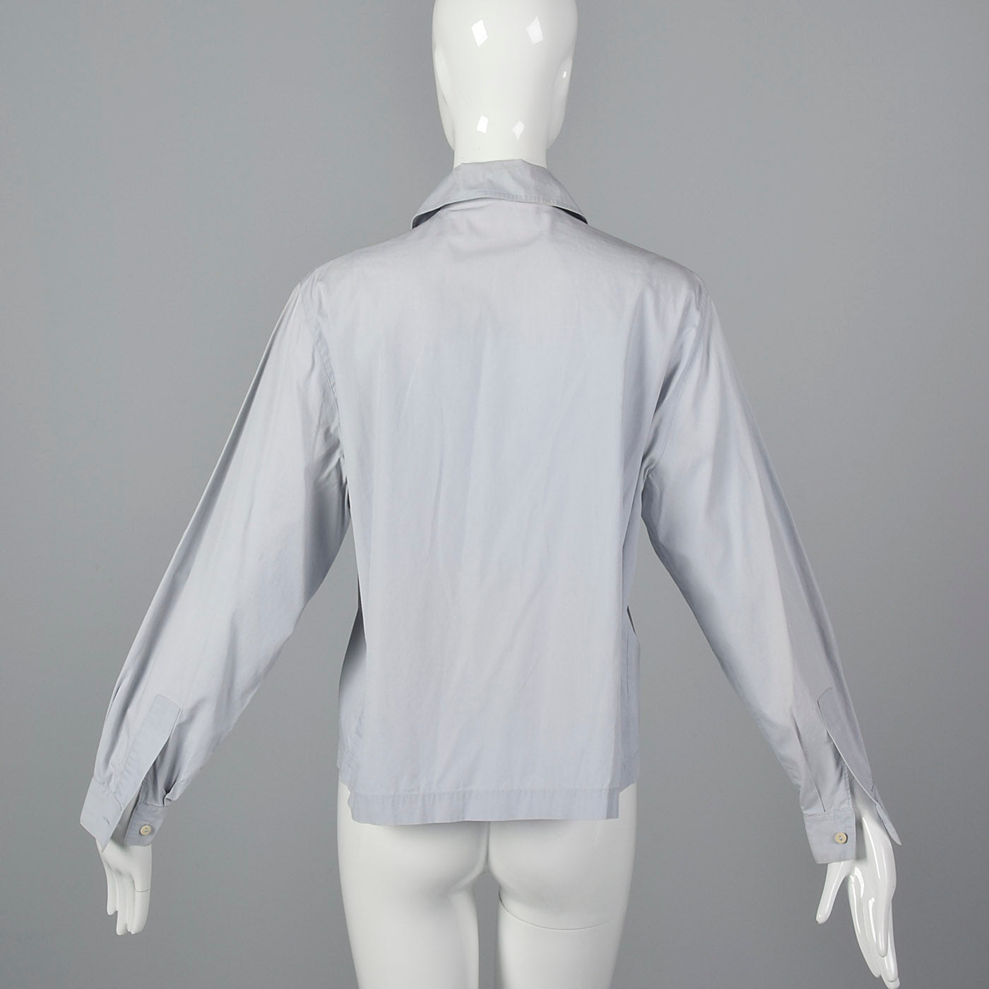 1980s Claude Montana Gray Blouse