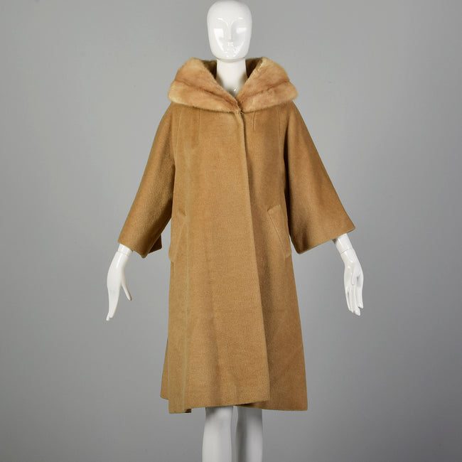 Lilli Ann 1960s Wool Coat with Mink Collar