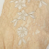 Small 1930s Bridal Nightgown Satin Lingerie Lace Tie Back Waist