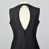 1960s Suzy Perette Black Dress with Keyhole Back