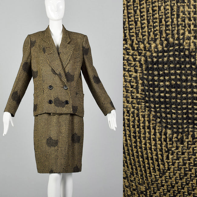 1980s Dorothee Bis Tweed Skirt Suit with Oversized Jacket