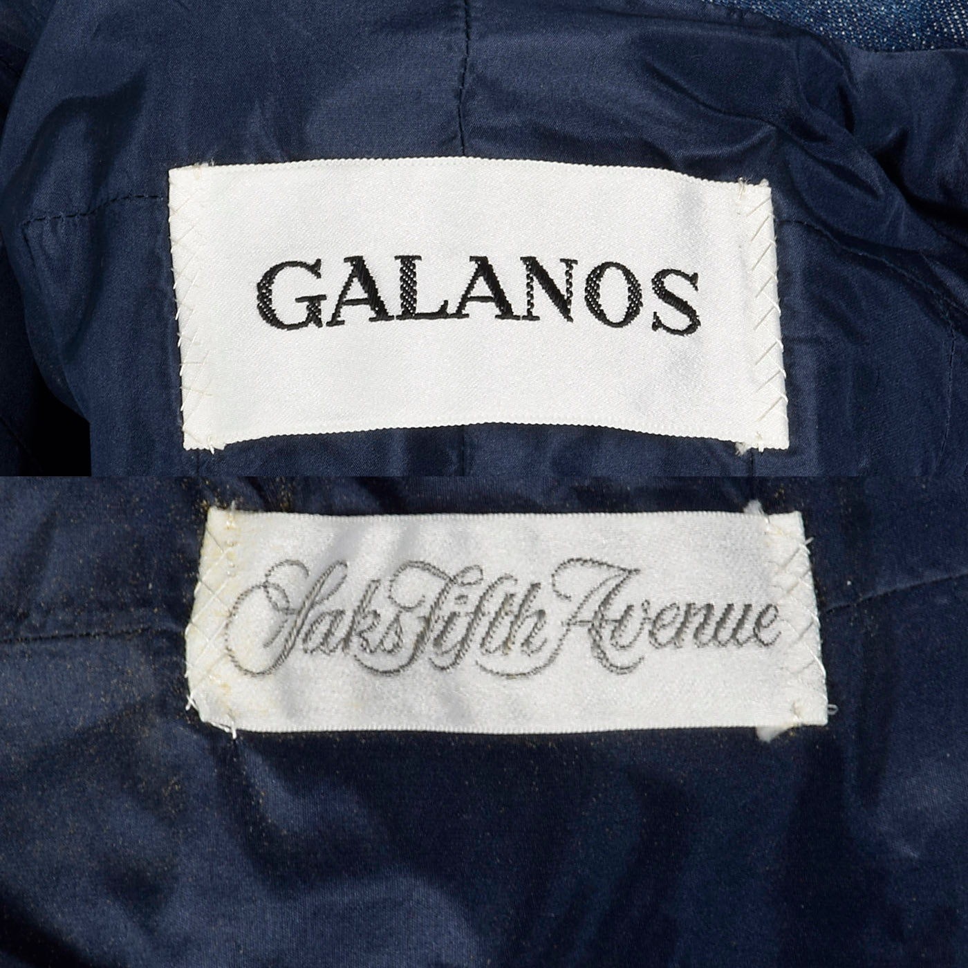 1980s Galanos Denim Set with Rhinestone Detail