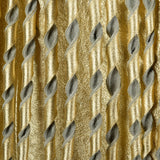 1980s Metallic Gold Leather Coat with Fringe Trim