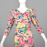 1980s Lanvin Pink Silk Two Piece Set