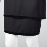 1980s Valentino Miss V Black Dress