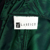 Small 1980s Dress Formal Green Taffeta Mermaid Strapless Evening Prom Gown