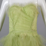 1950s Pale Green Party Dress with Tulle Layers