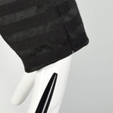 XL 1980s Dominic Serio Blazer Black Striped Power Shoulder Double Breasted Jacket