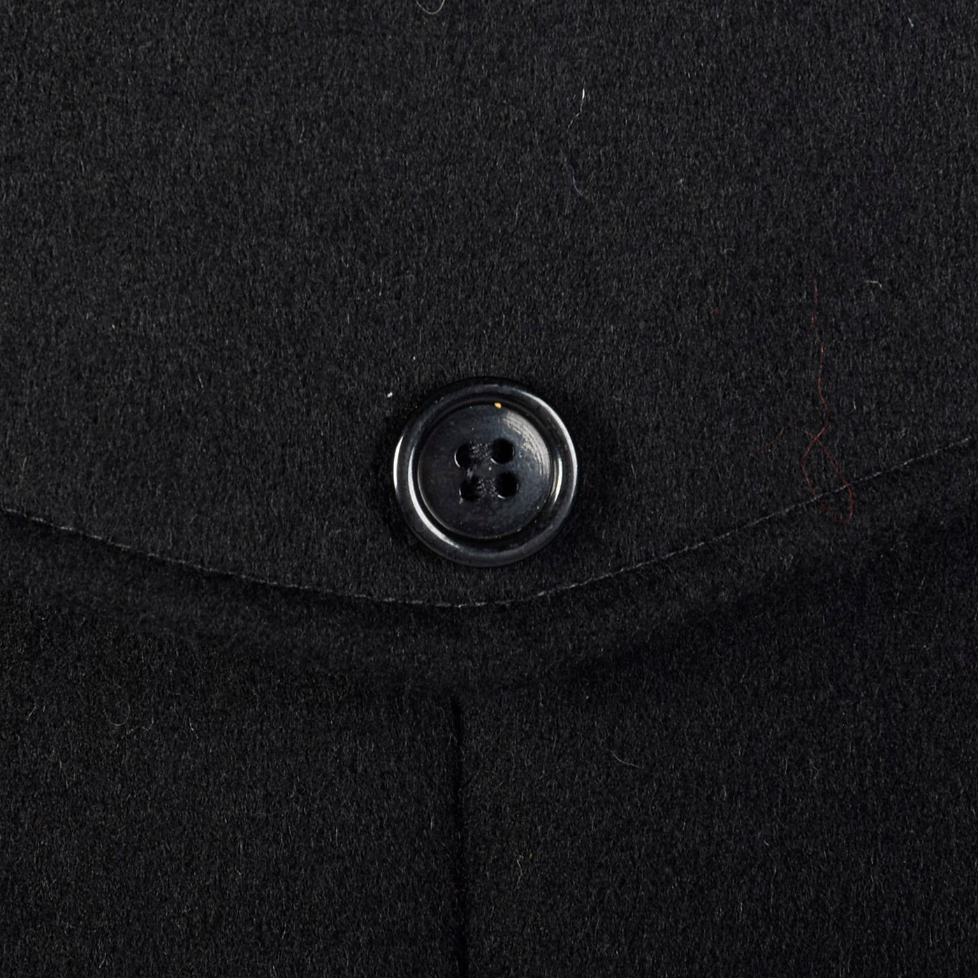1980s Black Wool Winter Coat