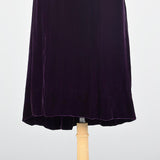 1930s Purple Silk Velvet Dress Art Deco
