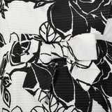 XS 1960s Black White Floral Maxi Dress