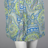 1960s Paisley Print Cotton House Dress