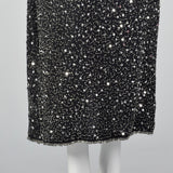 1990s Black Beaded Dress