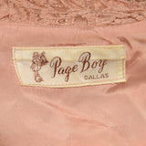 Medium-XL 1960s Pink Lace Maternity Skirt Set