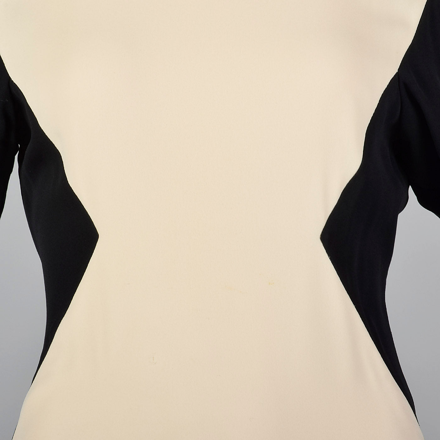 1980s Galanos Drop Waist Two Tone Hourglass Dress
