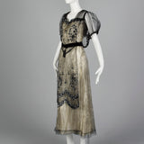1910s Antique Belle Epoque Evening Dress