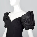 1980s Vicky Tiel Off Shoulder Mini Dress