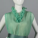 1970s Mint Green Palazzo Pants Set