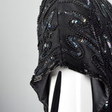 1990s Black Beaded Cocktail Dress
