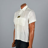 1950s Deadstock White Sanforized Cotton Shirt