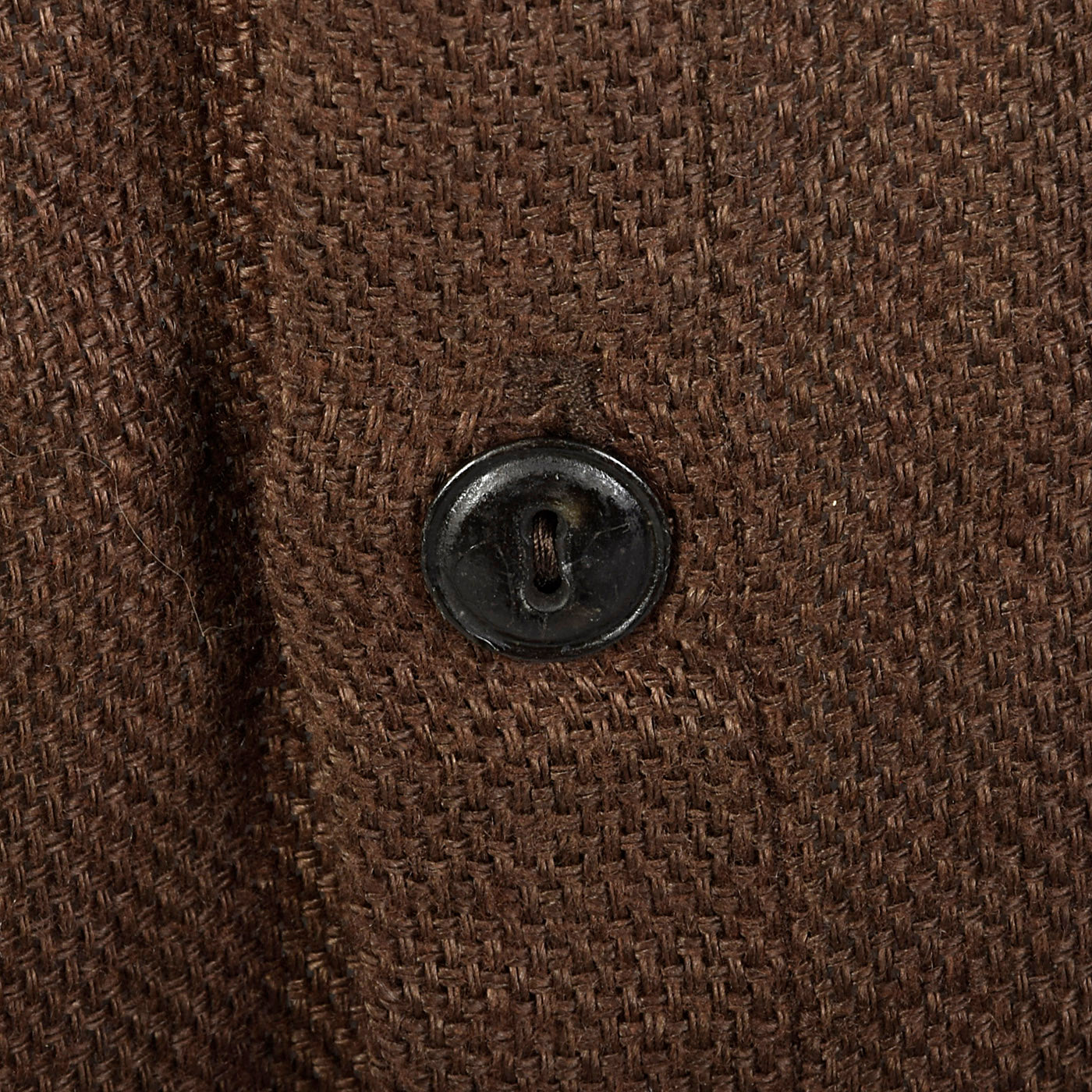 1990s Brown Linen Skirt with Button Front