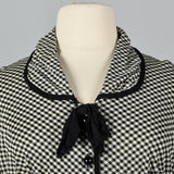 1950s Black and White Gingham Dress