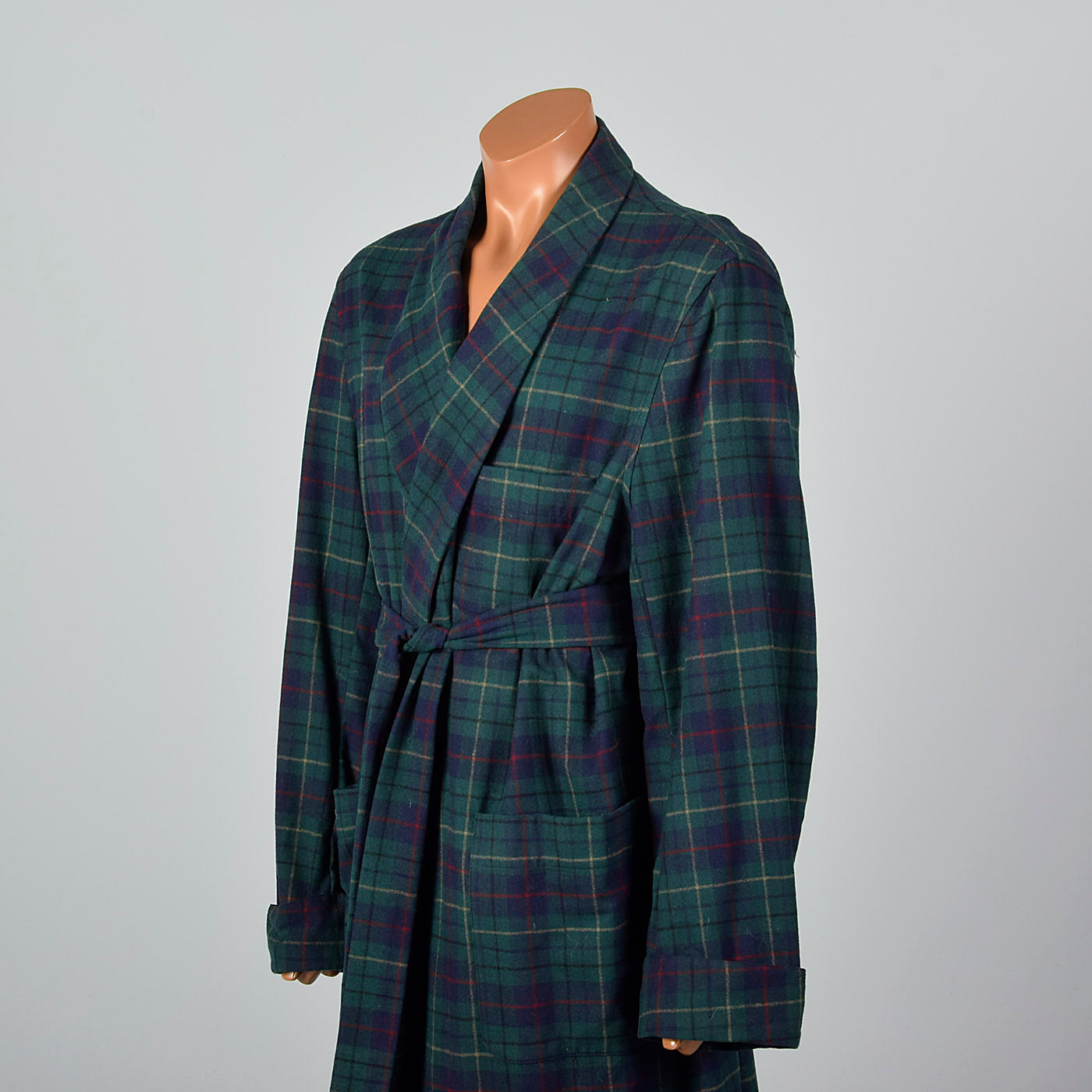 1990s Mens Pendleton Wool Plaid Robe