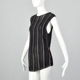 2000s Black Knit Tank Top