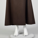 XXL 1910s Brown and Black Striped Skirt