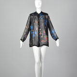 Medium Dries Van Noten 2000s Sheer Silk Blouse
