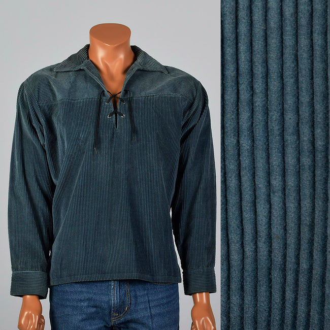 1960s Blue Corduroy Shirt