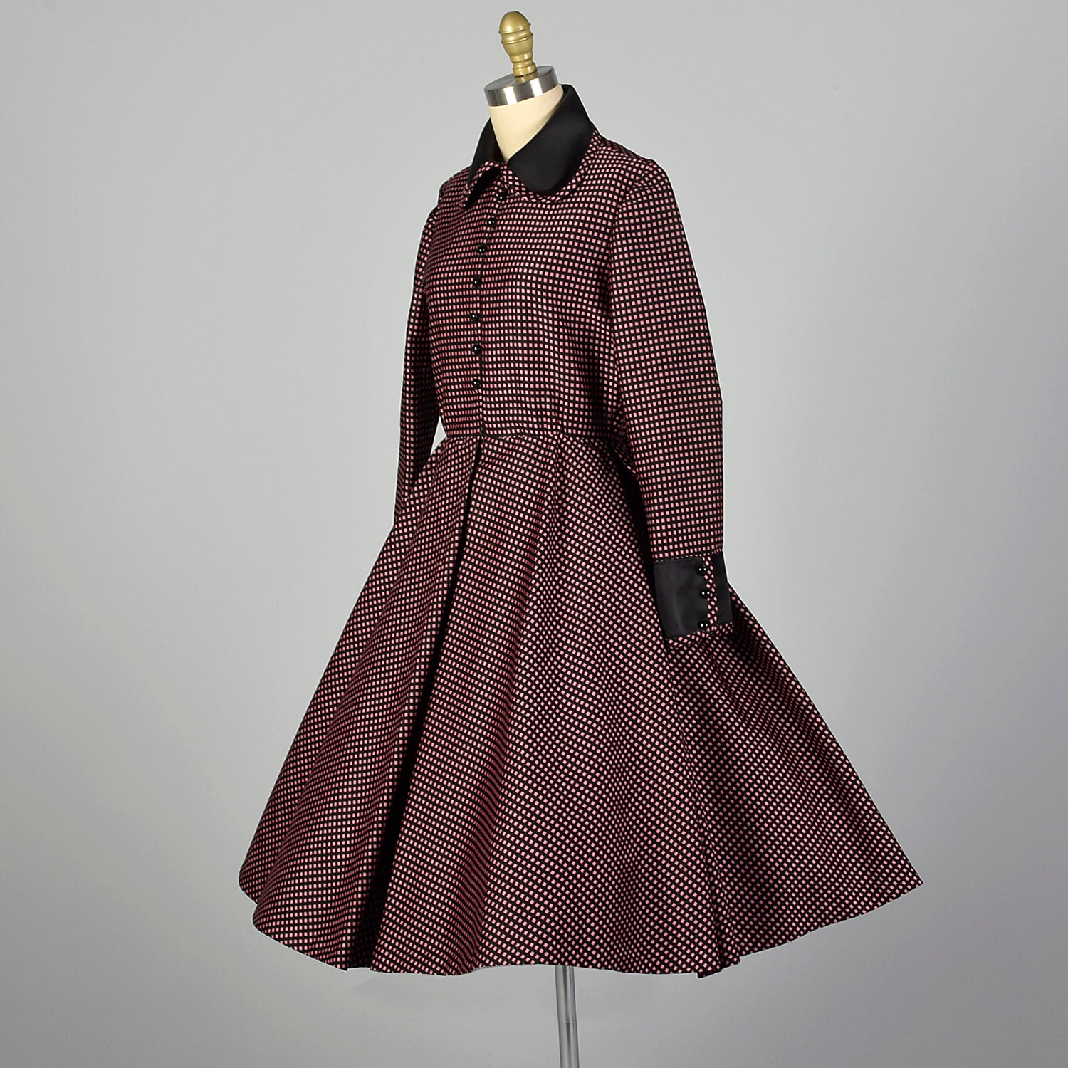Small-Medium Geoffrey Beene Boutique Pink and Black Patterned Dress
