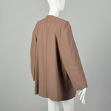 Large 1940s Gabardine Clutch Swing Coat