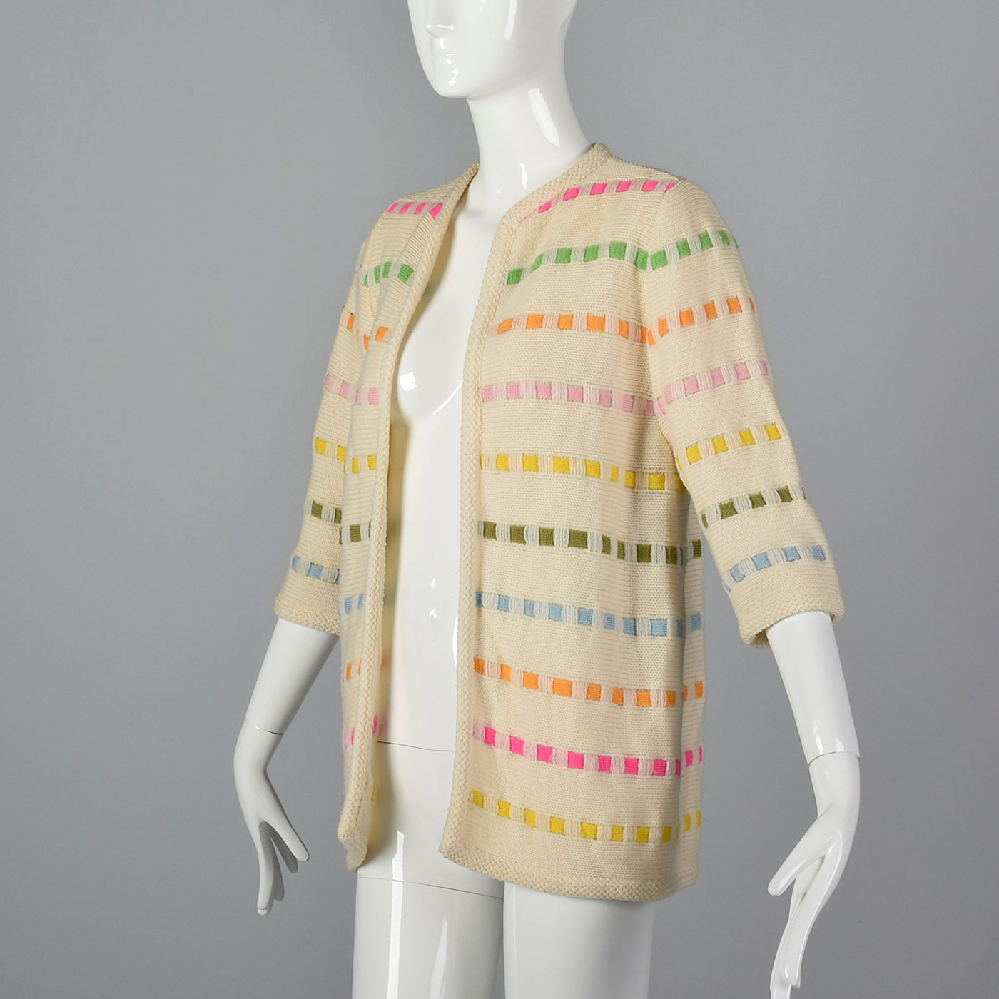 1960s Multicolor Striped Cardigan
