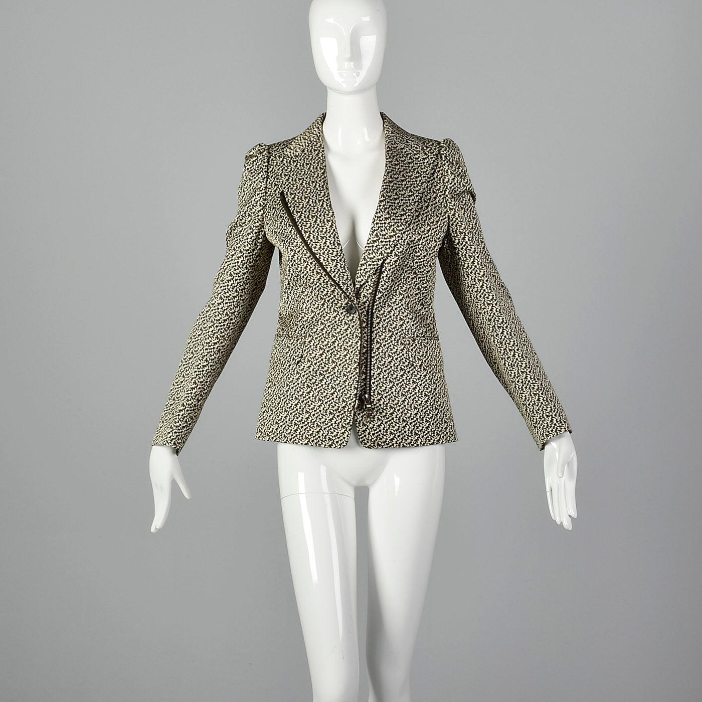 2000s Dries Van Noten Black and White Jacket
