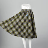 1950s Deadstock Plaid Fit and Flare Skirt