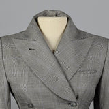 1990s Richard Tyler Black & White Plaid Skirt Suit