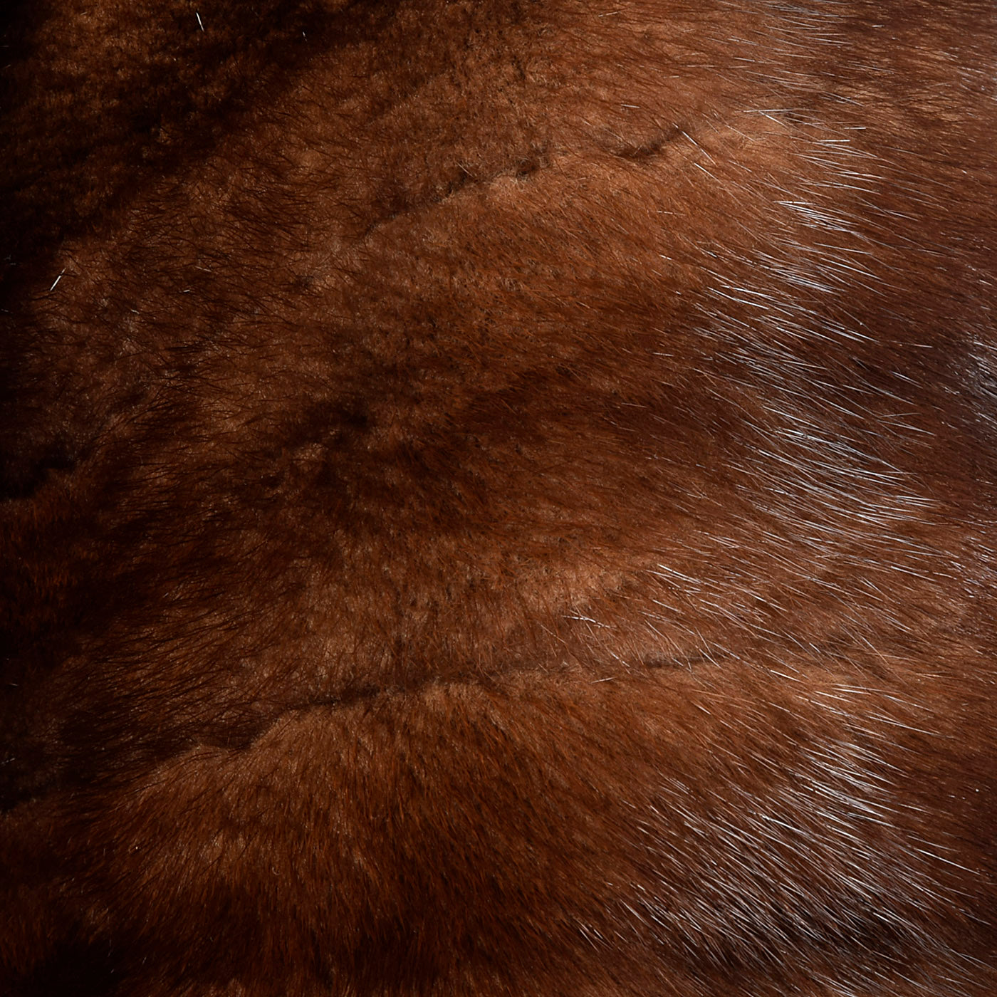 1950s Brown Mink Stole with Pockets