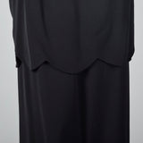 1980s Galanos Two Piece Black Dress with Great Layers