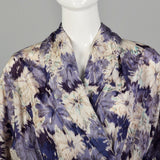 Large-XXL 1950s Purple Floral Robe