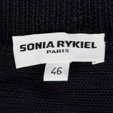 Sonia Rykiel 1990s Black Ruffle Crochet Detail Cardigan